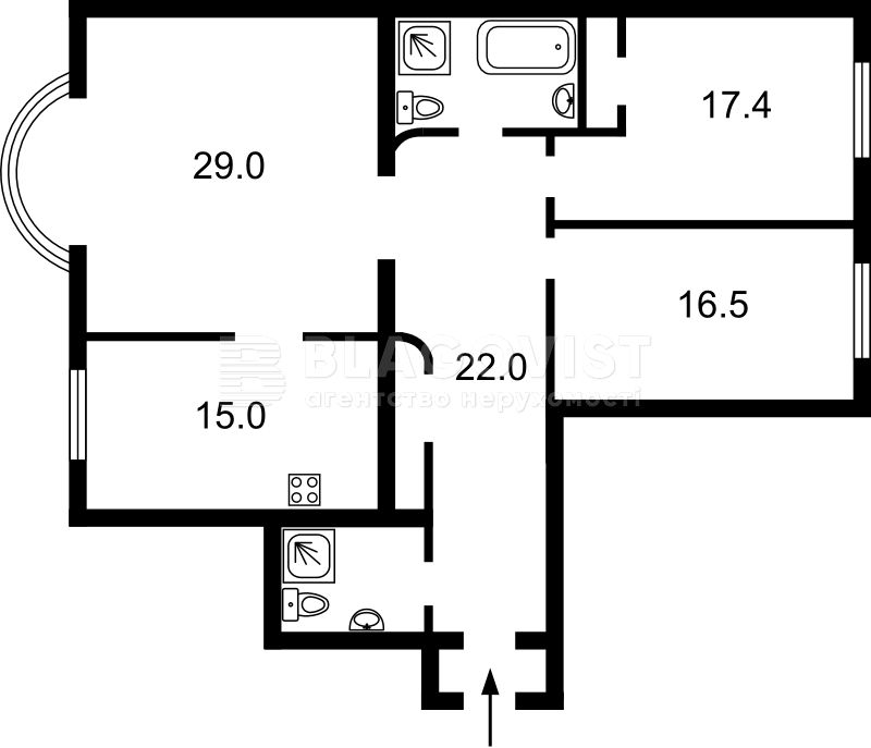 Аренда квартир: ул.  Златоустовская  50, Киев долгосрочно /F58768076-58768076-фото№15